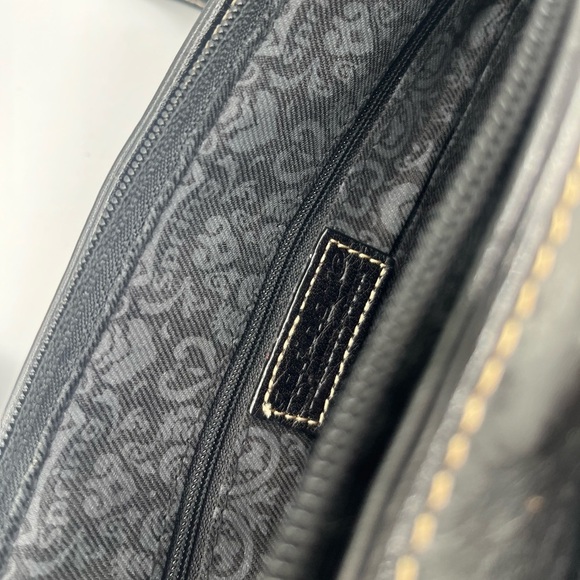 Call It Spring Vintage Y2K Grommet Black Belted Brocle Mini Shoulder Bag - Picture 7 of 8